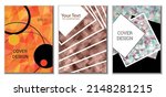 cover design. set of 3 covers.... | Shutterstock .eps vector #2148281215