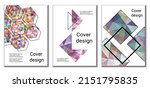 cover design. set of 3 covers.... | Shutterstock .eps vector #2151795835