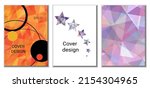 cover design. set of 3 covers.... | Shutterstock .eps vector #2154304965