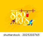 national sports day. sports day ... | Shutterstock .eps vector #2025203765