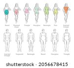 sketches of male and female... | Shutterstock .eps vector #2056678415