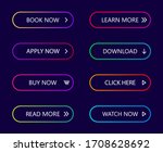 gradient neon buttons. button... | Shutterstock .eps vector #1708628692