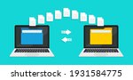 transfer file of data between... | Shutterstock .eps vector #1931584775