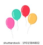 balloon in cartoon style. bunch ... | Shutterstock .eps vector #1931584802