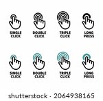 "single click  double click ... | Shutterstock .eps vector #2064938165