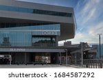 Small photo of Aarhus, Denmark - 24 march 2020: Urban mediaspace called also Dokk1 is a multimedia house with scandinavia`s largest public library and waterfront area in Aarhus, Denmark