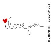the words "i love you" in hand... | Shutterstock . vector #1912934995