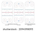 ice hockey rink top view.... | Shutterstock .eps vector #2094398095