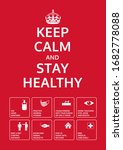keep calm and stay healthy.... | Shutterstock .eps vector #1682778088