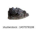 Small photo of Germination Of Iron ore isolated on white with clipping path. Metal charm believed to be invulnerable.