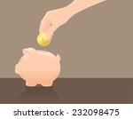 saving money for a rainy day. | Shutterstock .eps vector #232098475