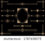 set  of ornaments in art deco... | Shutterstock .eps vector #1787658575