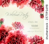 Invitation Card With Watercolor ...