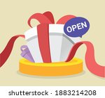 a store that presents gifts as... | Shutterstock .eps vector #1883214208
