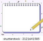 a note pad with colorful... | Shutterstock .eps vector #2121641585