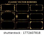set of classic vintage frames... | Shutterstock .eps vector #1772607818