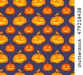 halloween pumpkin seamless... | Shutterstock .eps vector #479218438