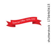 red banner special offer.... | Shutterstock .eps vector #1736465615