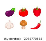 vegetables color icon set.... | Shutterstock .eps vector #2096770588
