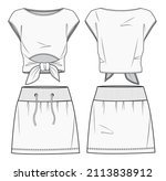 top and skirt for women fashion ... | Shutterstock .eps vector #2113838912