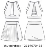 womens top and skirt fashion... | Shutterstock .eps vector #2119070438
