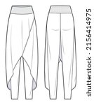 women's pants fashion flat... | Shutterstock .eps vector #2156414975