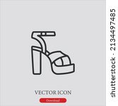 high heels shoe icon vector... | Shutterstock .eps vector #2134497485