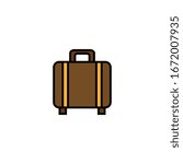 baggage with filled line icon...