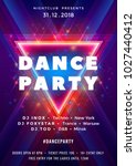 dance party poster vector... | Shutterstock .eps vector #1027440412