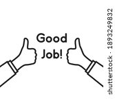 good job with two thumbs up... | Shutterstock .eps vector #1893249832