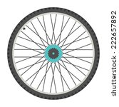 Bicycle Wheel In Flat Style....