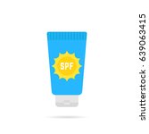 Cosmetic Tube Of Sunscreen With ...