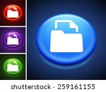 folder with file on blue round... | Shutterstock .eps vector #259161155