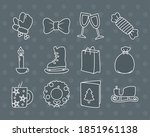 winter gloves and christmas... | Shutterstock .eps vector #1851961138