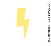 thunder shape daily sticker... | Shutterstock .eps vector #1861592302