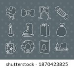merry christmas symbol set... | Shutterstock .eps vector #1870423825