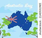 australia day card with map | Shutterstock .eps vector #2140531985