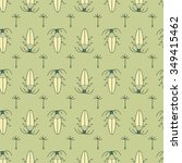 seamless pattern with beetle.... | Shutterstock .eps vector #349415462