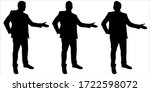 three male silhouettes stand... | Shutterstock .eps vector #1722598072