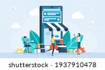 concept of online shopping on... | Shutterstock . vector #1937910478