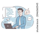 concept of script coding ... | Shutterstock . vector #2046360545
