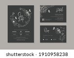black minimalist wedding... | Shutterstock .eps vector #1910958238