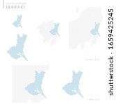 dotted japan map set  ibaraki | Shutterstock .eps vector #1659425245