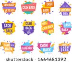 money cash back vector labels... | Shutterstock .eps vector #1664681392