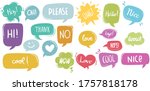 social media slang doodle logos ... | Shutterstock .eps vector #1757818178