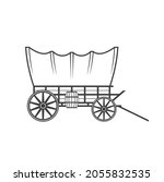 Illustration Of Wagon Western...