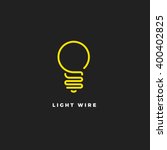 light bulb line vector logo... | Shutterstock .eps vector #400402825