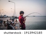People Fishing In The Evening...