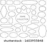 grand collection of frame. line ... | Shutterstock .eps vector #1603955848