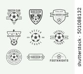 set of vintage soccer or... | Shutterstock .eps vector #501088132